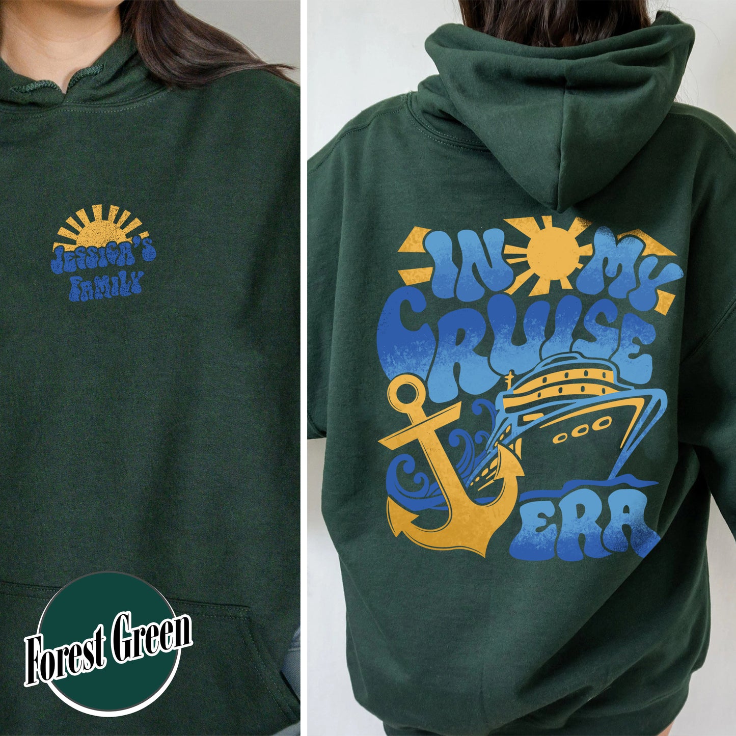 Custom Cruise Hoodie,Personalize Family Cruise 2024, In My Cruise Era,Cruise Ship Matching Hoodie