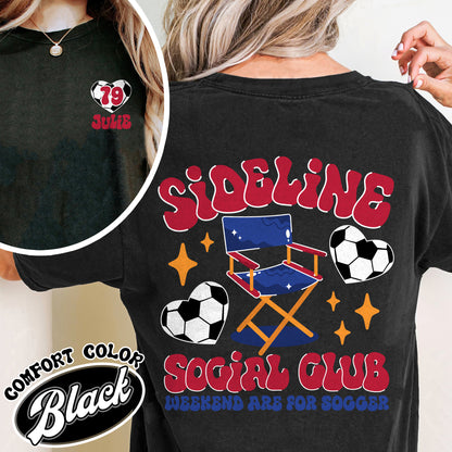 Soccer Custom Comfort Color Shirt, in My Soccer Mom Shirt, Sideline Social Club Shirt, Soccer Mom, Soccer Shirt, Game Day, Gift for Mom