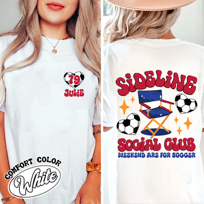 Soccer Custom Comfort Color Shirt, in My Soccer Mom Shirt, Sideline Social Club Shirt, Soccer Mom, Soccer Shirt, Game Day, Gift for Mom