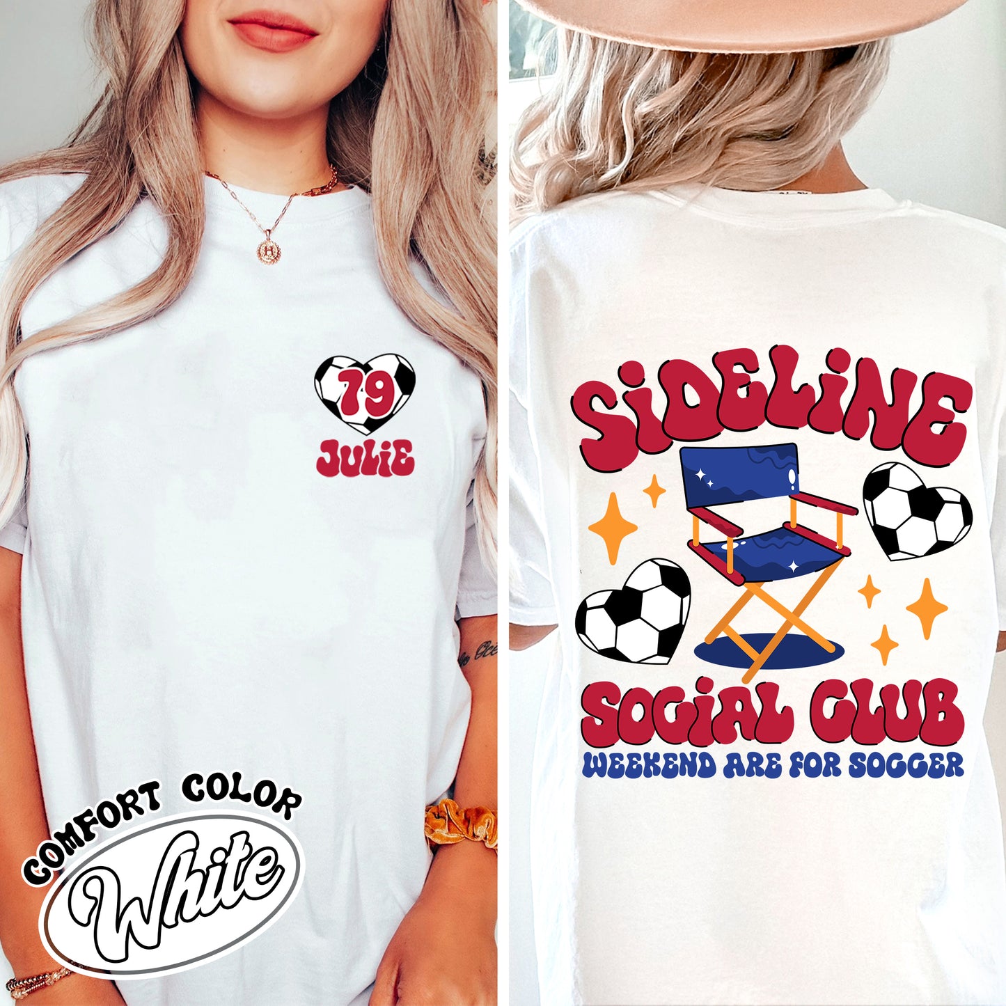 Soccer Custom Comfort Color Shirt, in My Soccer Mom Shirt, Sideline Social Club Shirt, Soccer Mom, Soccer Shirt, Game Day, Gift for Mom