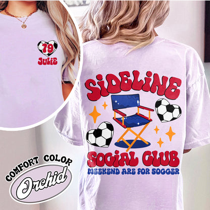 Soccer Custom Comfort Color Shirt, in My Soccer Mom Shirt, Sideline Social Club Shirt, Soccer Mom, Soccer Shirt, Game Day, Gift for Mom