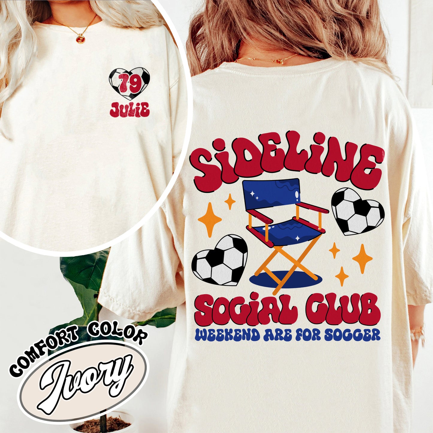 Soccer Custom Comfort Color Shirt, in My Soccer Mom Shirt, Sideline Social Club Shirt, Soccer Mom, Soccer Shirt, Game Day, Gift for Mom