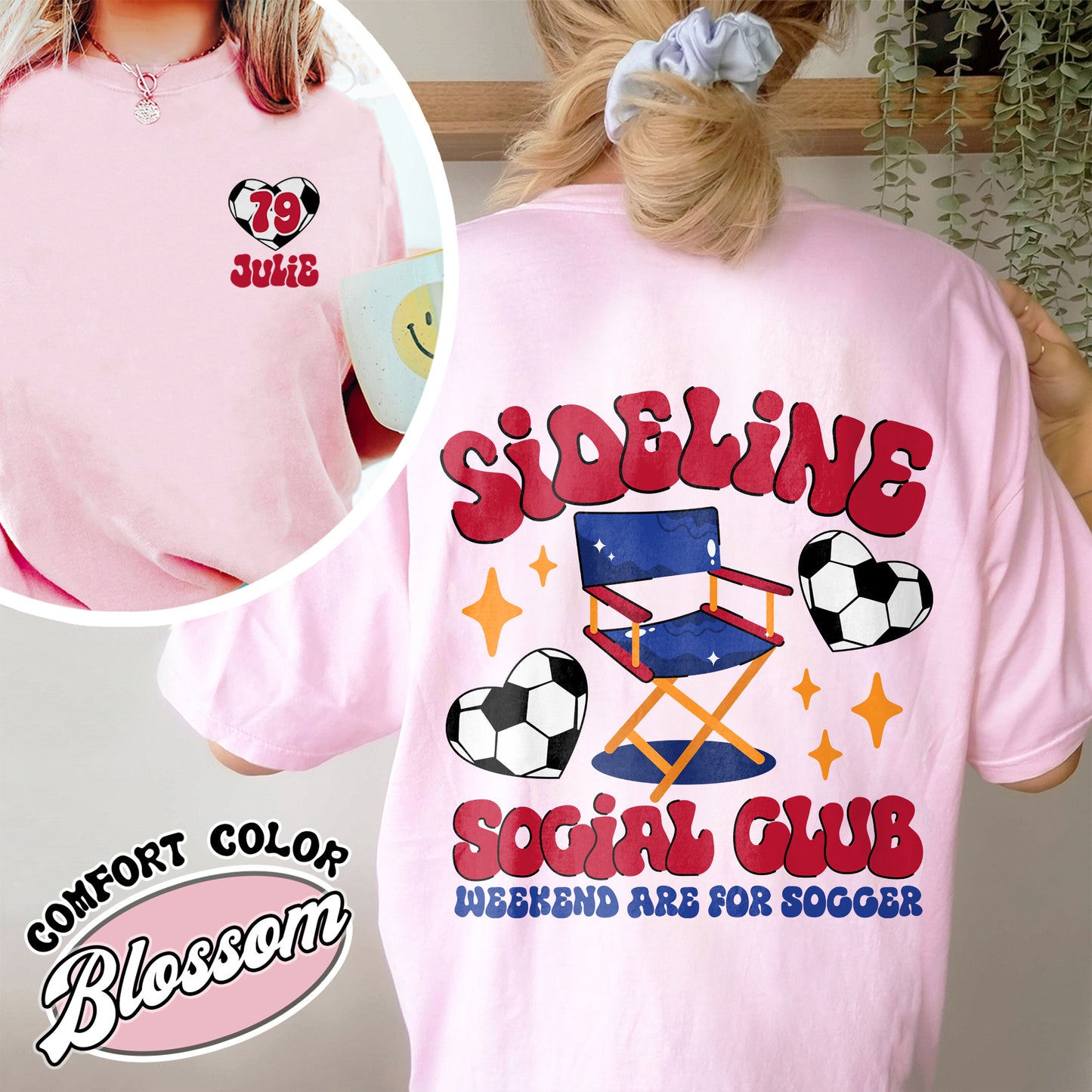 Soccer Custom Comfort Color Shirt, in My Soccer Mom Shirt, Sideline Social Club Shirt, Soccer Mom, Soccer Shirt, Game Day, Gift for Mom