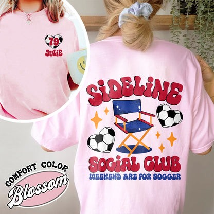 Soccer Custom Comfort Color Shirt, in My Soccer Mom Shirt, Sideline Social Club Shirt, Soccer Mom, Soccer Shirt, Game Day, Gift for Mom