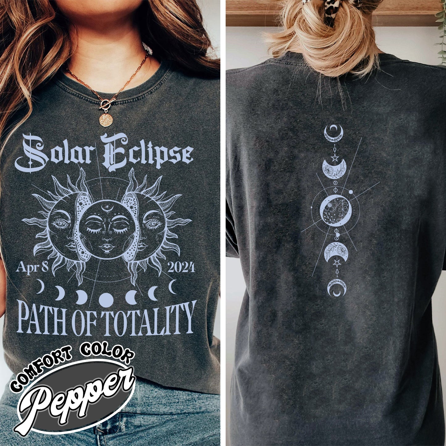 Solar Eclipse 2024 Twice in a Lifetime Comfort Color Shirt, 2024 Solar Eclipse Celestial Shirt, Solar Eclipse 2024 Party, Solar Eclipse 2024 Shirt Texas