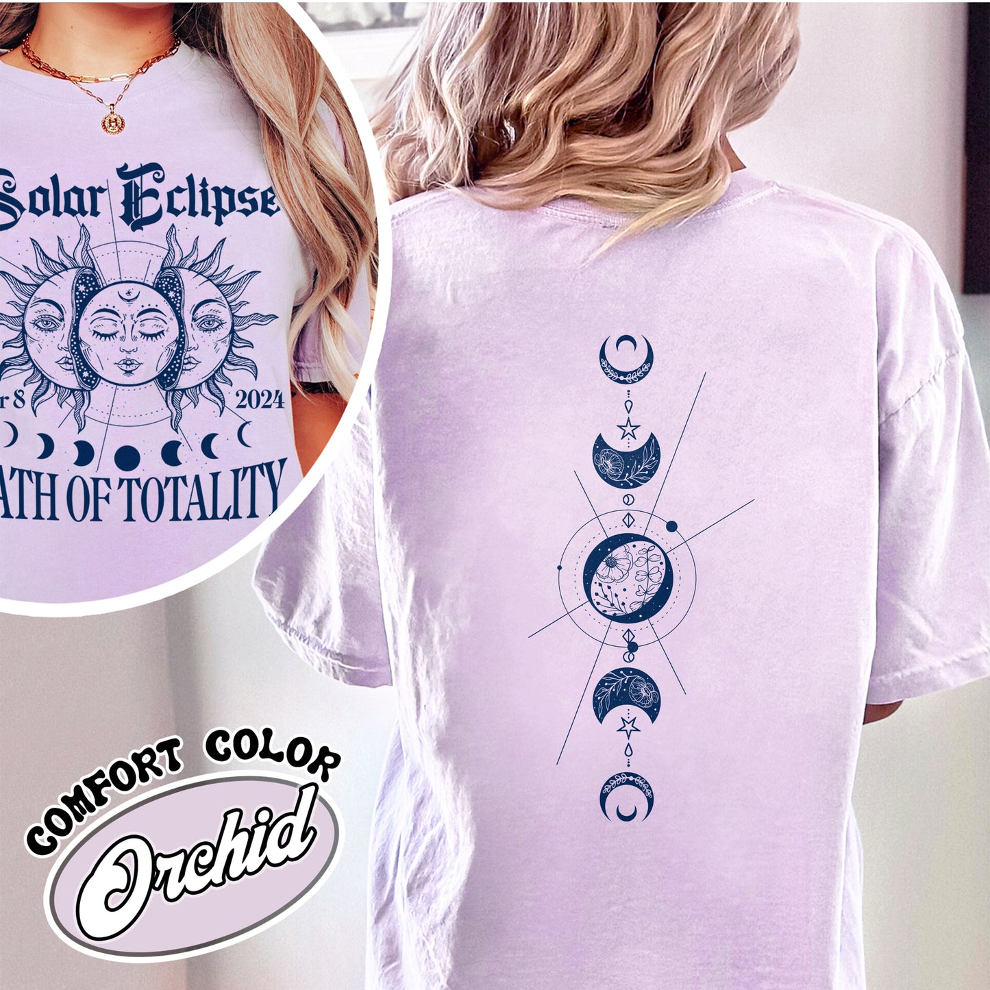 Solar Eclipse 2024 Twice in a Lifetime Comfort Color Shirt, 2024 Solar Eclipse Celestial Shirt, Solar Eclipse 2024 Party, Solar Eclipse 2024 Shirt Texas