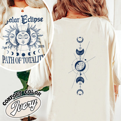 Solar Eclipse 2024 Twice in a Lifetime Comfort Color Shirt, 2024 Solar Eclipse Celestial Shirt, Solar Eclipse 2024 Party, Solar Eclipse 2024 Shirt Texas