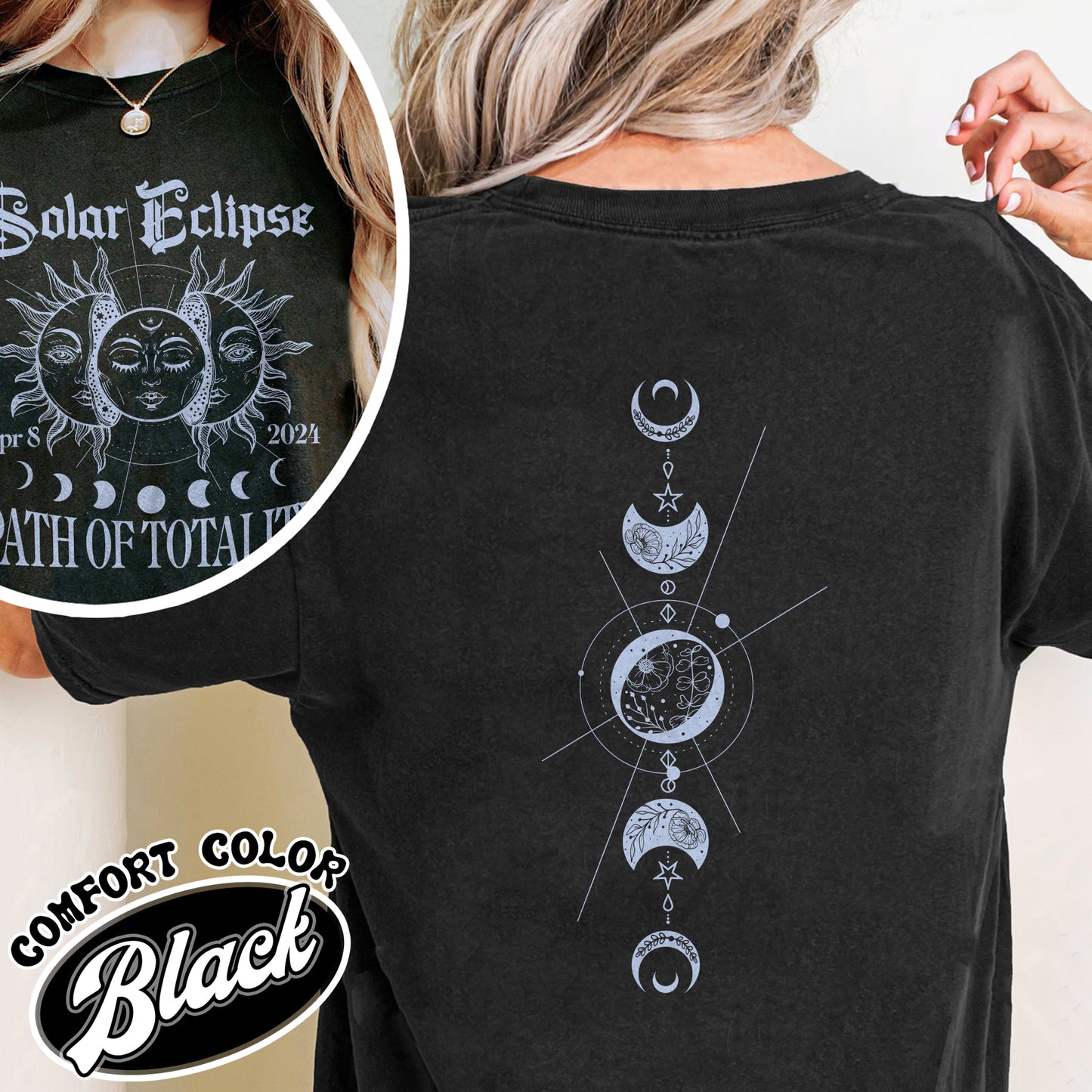 Solar Eclipse 2024 Twice in a Lifetime Comfort Color Shirt, 2024 Solar Eclipse Celestial Shirt, Solar Eclipse 2024 Party, Solar Eclipse 2024 Shirt Texas