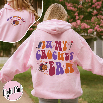 In My Crochet Erah Hoodie, in My Crochet Era Hoodie, Crochet Christmas Humor, Christmas Hoodie, Crochet Lover Hoodie