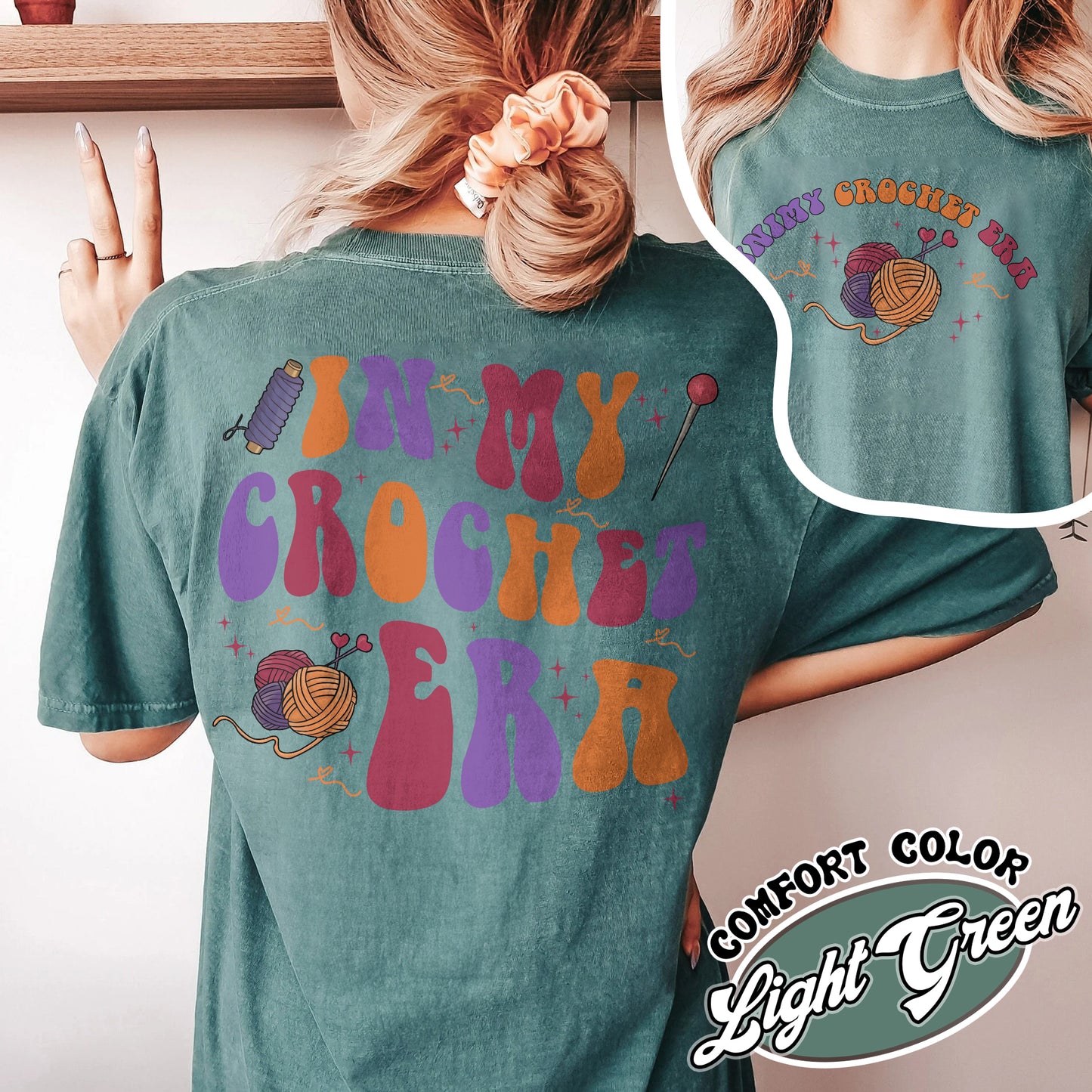 In My Crochet Era Comfort Color Shirt, in My Crochet Era Shirt, in My Crochet Era, Crochet Christmas Humor, Christmas Shirt, Crochet Lover Shirt