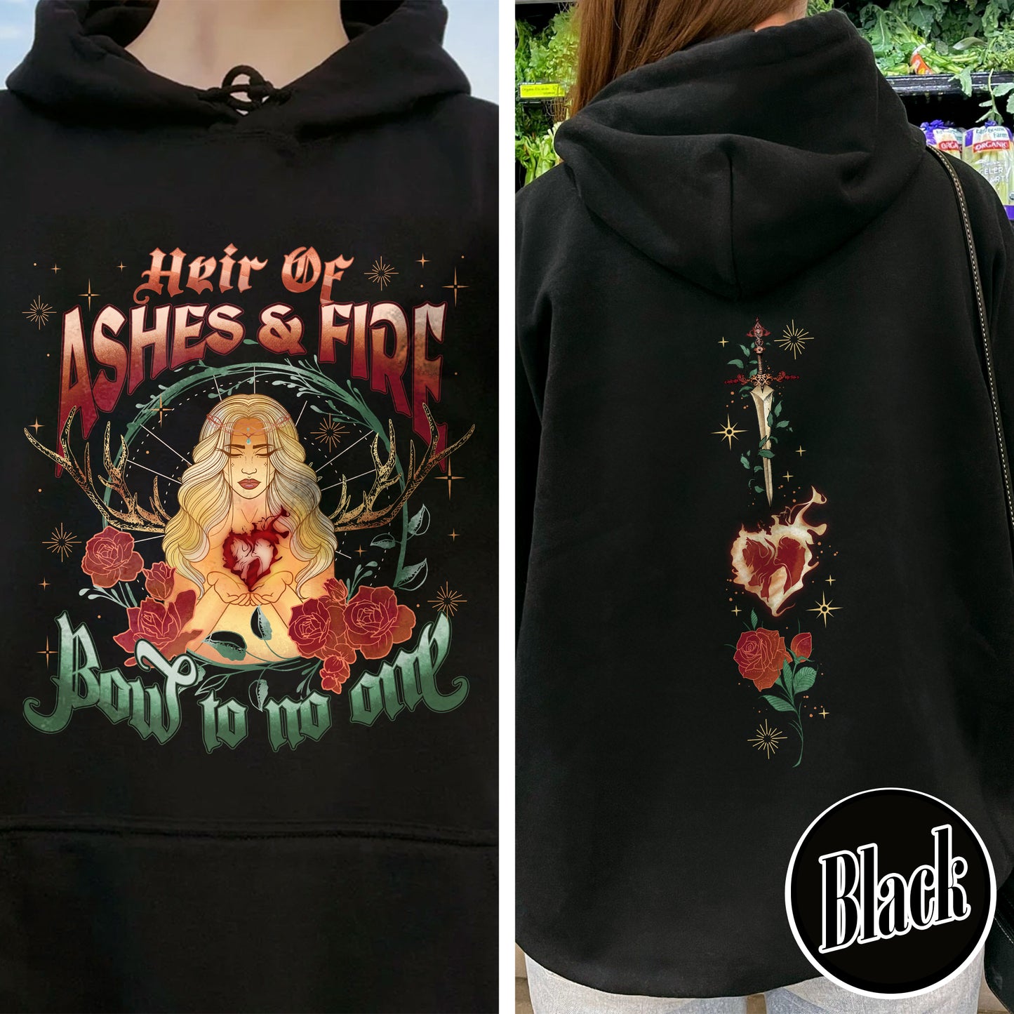 Bookish Hoodie,Aelin Galathynius Hoodie,Fireheart Hoodie, TOG Merch Fireheart