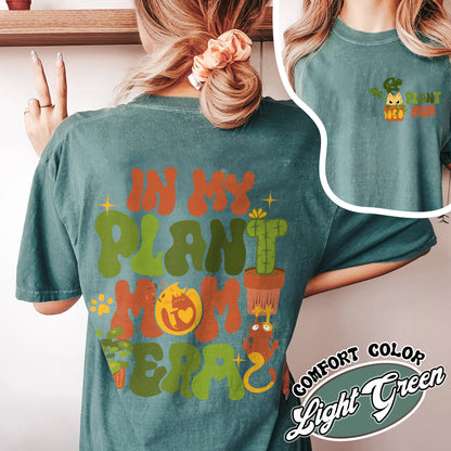 In My Plant Mom Era Comfort Color Shirt, Plant Mom Embroidered Shirt, Cat Mom Shirt and Plants, Plant Mom Sweat Shirt, T Gift for Mom, Cat Mom Shirt