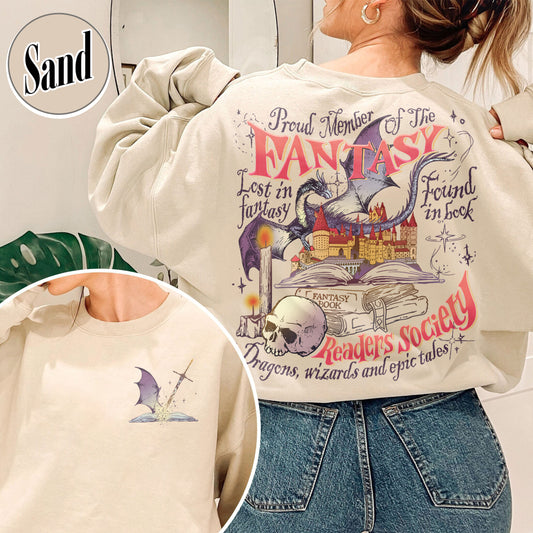 Bookish Sweatshirt,Fantasy Reader Society,Fantasy Reader Society Shirt,Fantasy Reader Book Sweatshirt
