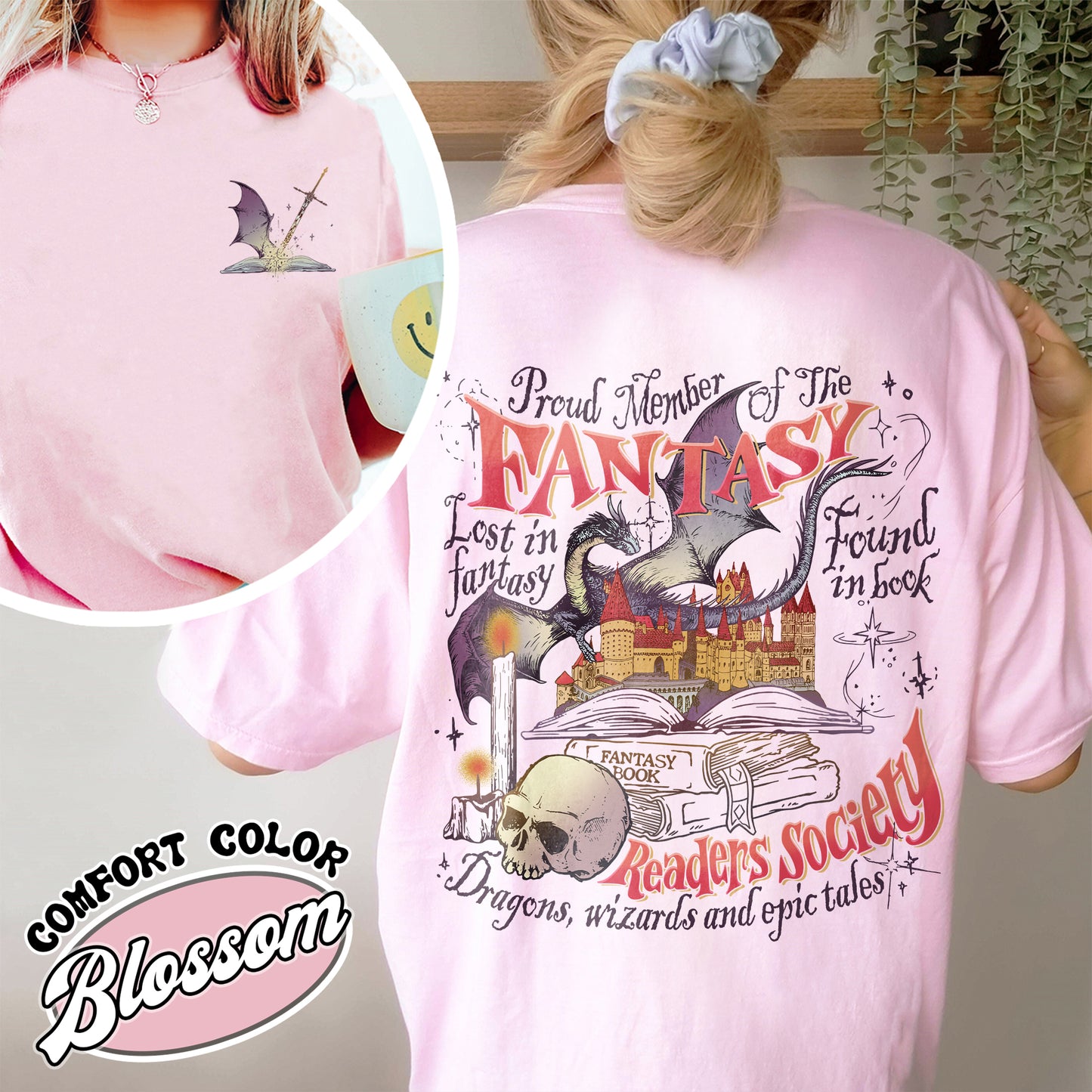 Fantasy Reader Society Comfort Color Shirt,Fantasy Reader Society Shirt,Fantasy Reader Book Shirt,Read Books Stay Weird, Romantasy Readers Society,Dragon Rider