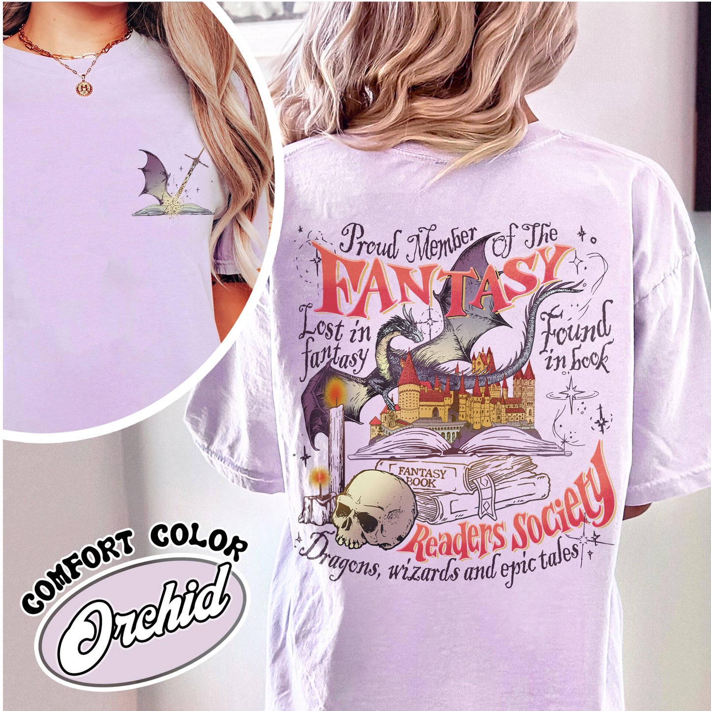 Fantasy Reader Society Comfort Color Shirt,Fantasy Reader Society Shirt,Fantasy Reader Book Shirt,Read Books Stay Weird, Romantasy Readers Society,Dragon Rider