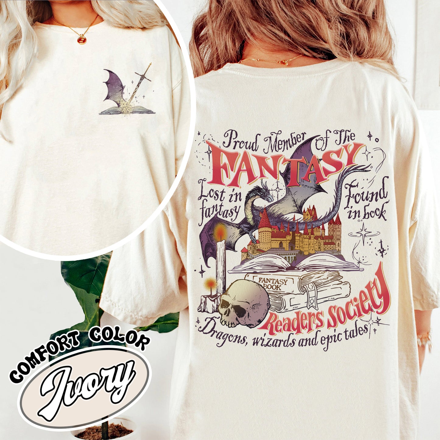 Fantasy Reader Society Comfort Color Shirt,Fantasy Reader Society Shirt,Fantasy Reader Book Shirt,Read Books Stay Weird, Romantasy Readers Society,Dragon Rider