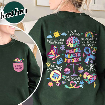 Mental Health Sweatshirt,It Is Okay To Feel All The Feels,Its Okay To Feel All The Feels Inside Out