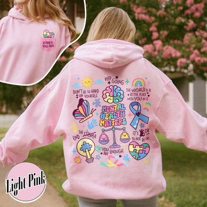 Mental Health Hoodie,It Is Okay To Feel All The Feels,Its Okay To Feel All The Feels Inside Out