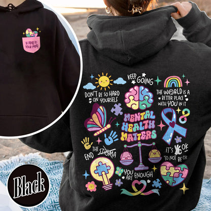 Mental Health Hoodie,It Is Okay To Feel All The Feels,Its Okay To Feel All The Feels Inside Out