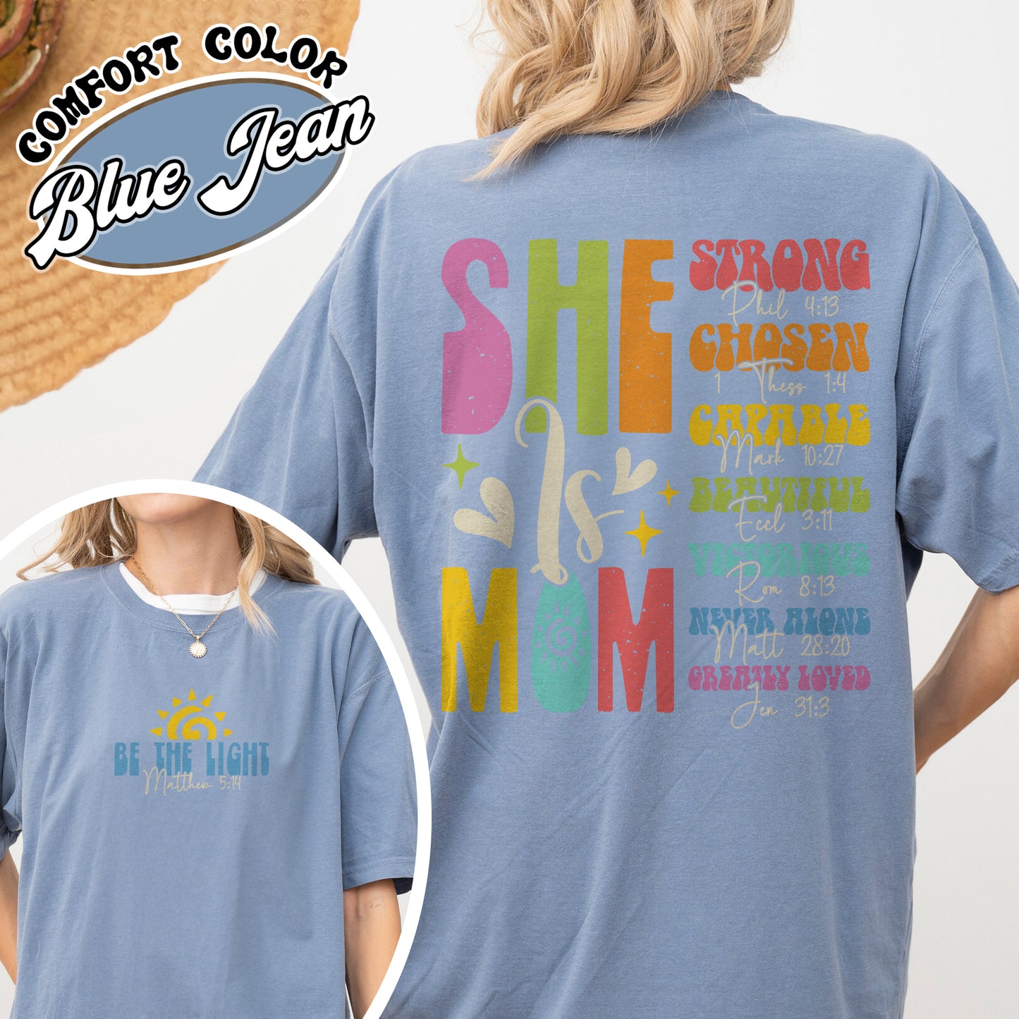 She Is Mom Christian Comfort Colors Shirt, Bible Verses Shirt, Empowered Women Shirt, Christian Mom Shirt, She Is Mom T Shirt, She Is Strong Mom Shirt, Mom Tees