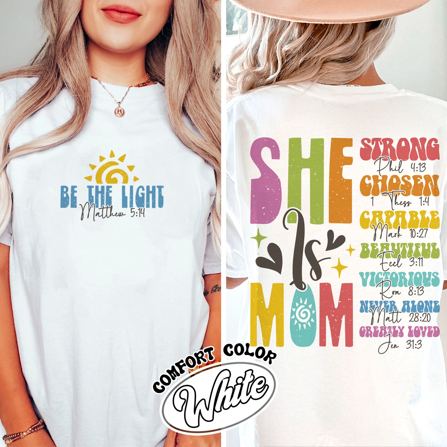 She Is Mom Christian Comfort Colors Shirt, Bible Verses Shirt, Empowered Women Shirt, Christian Mom Shirt, She Is Mom T Shirt, She Is Strong Mom Shirt, Mom Tees