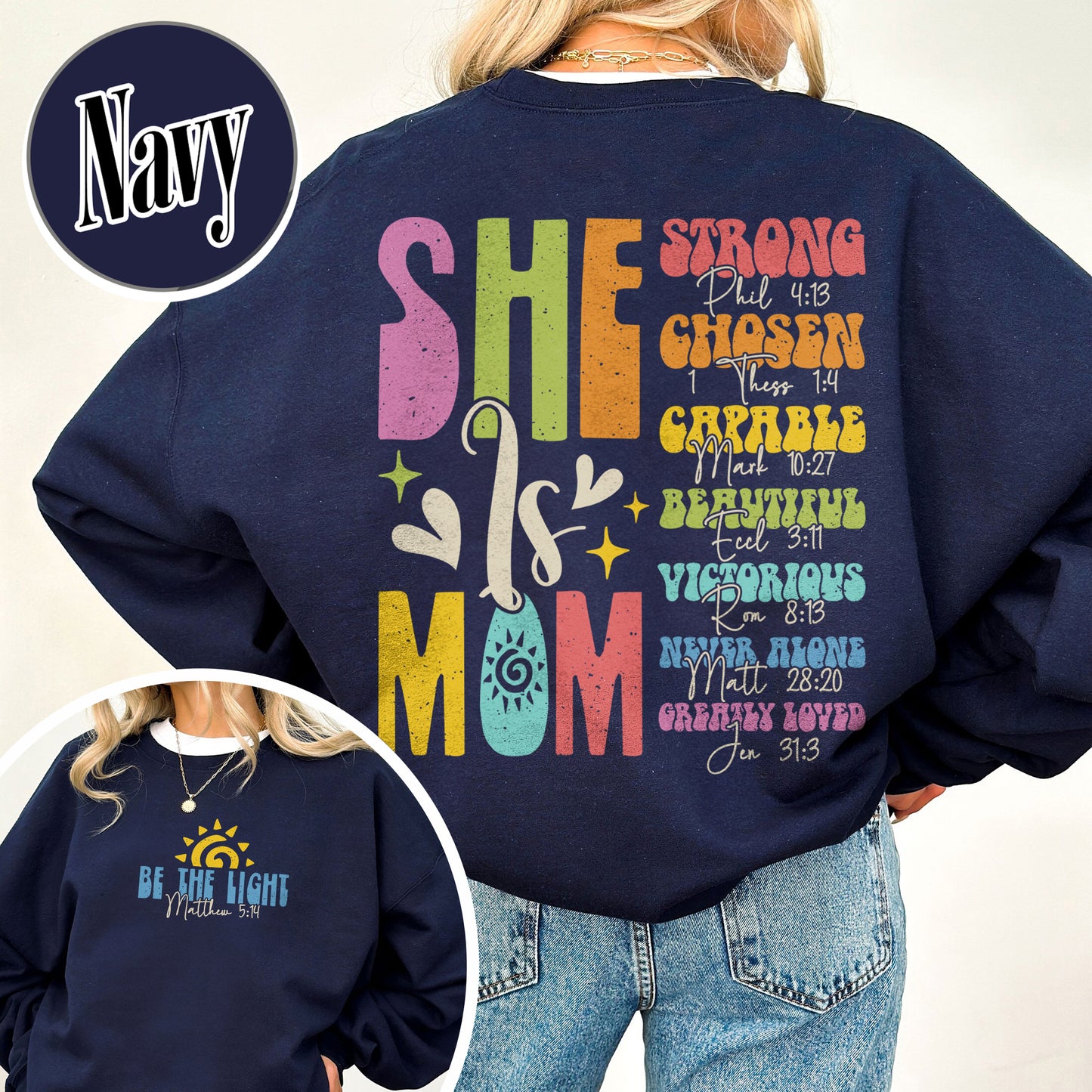 She Is Mom Christian Sweatshirt, Bible Verses Sweatshirt, Empowered Women Sweatshirt, Christian Mom Sweatshirt, She Is Mom Sweatshirt, She Is Strong Mom Sweatshirt, Mom Sweatshirt