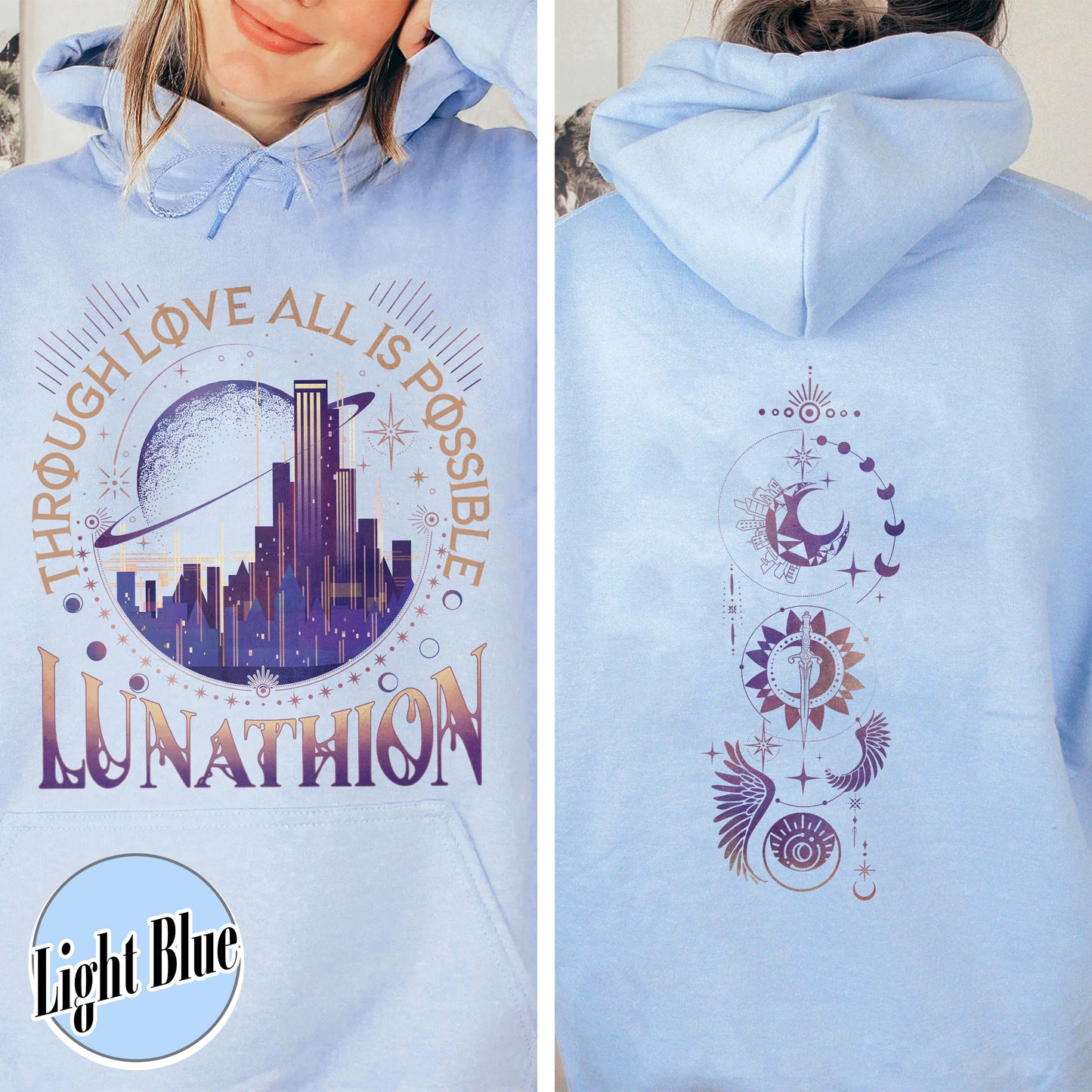 Lunathion Crescent City Hoodie, Lunathion Crescent City, Lunathion Hoodie, Light It Up Hoodie, Crescent City Merch, Book Lover Crescent City Gift