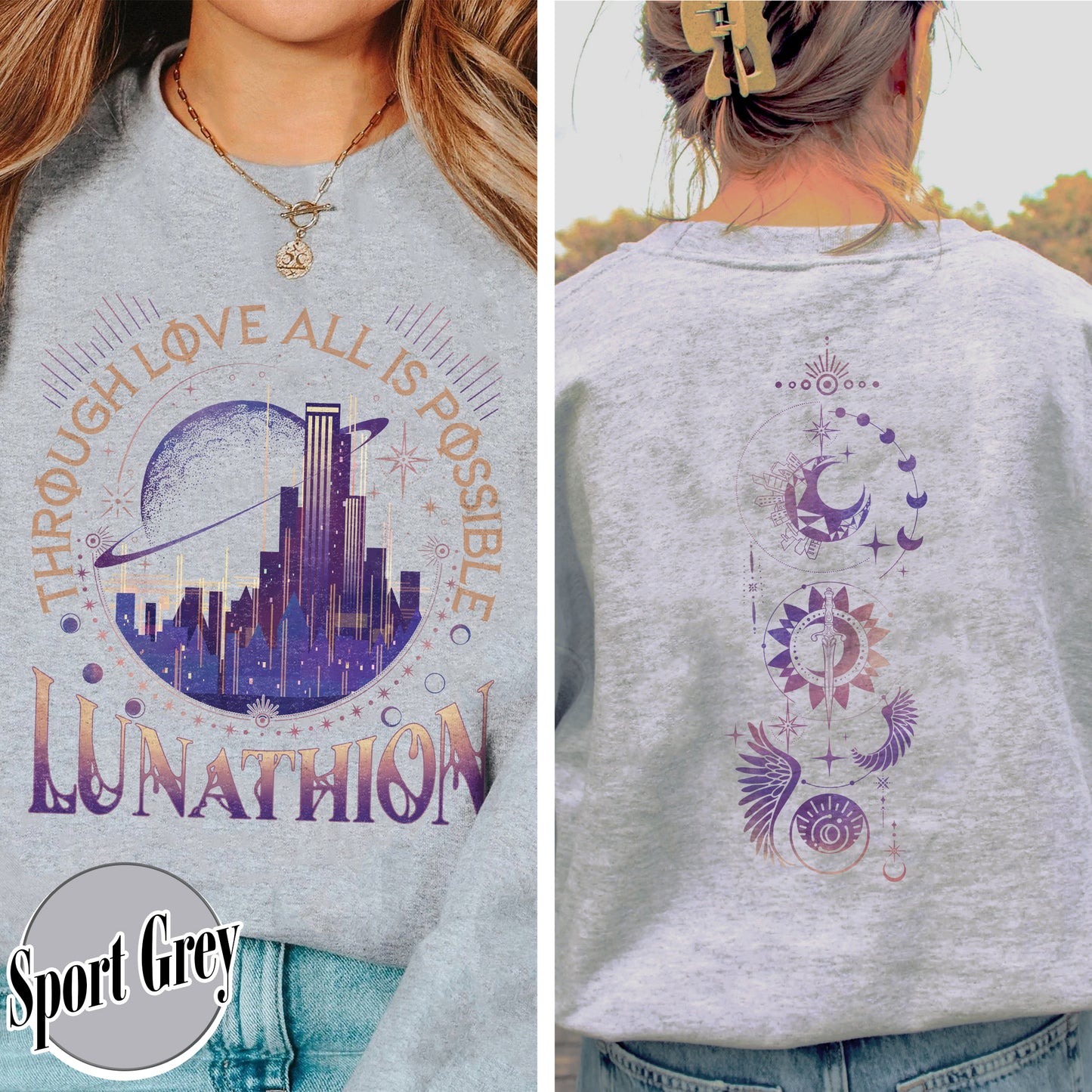 Lunathion Crescent City Sweatshirt, Lunathion Crescent City, Lunathion Sweatshirt, Light It Up Sweatshirt, Crescent City Merch, Book Lover Crescent City Gift