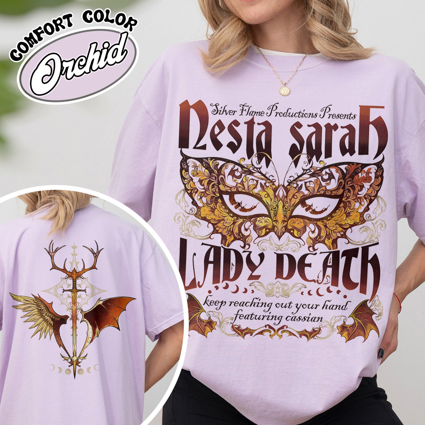 Sarah J Maas Merch Nesta Comfort Colors Shirt, Acotar Book Series, Velaris Acotar Shirt, Lady Death Shirt, Nesta Archeron Lady Death Shirt, Lady Death ACOSF