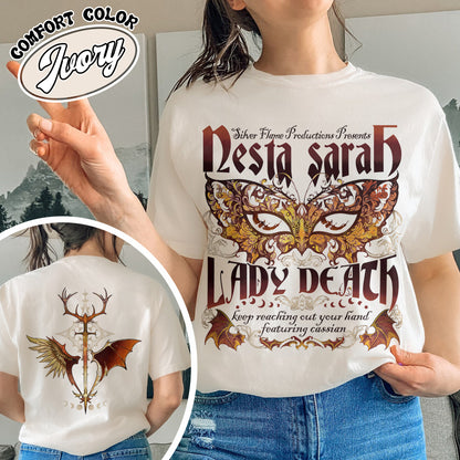 Sarah J Maas Merch Nesta Comfort Colors Shirt, Acotar Book Series, Velaris Acotar Shirt, Lady Death Shirt, Nesta Archeron Lady Death Shirt, Lady Death ACOSF