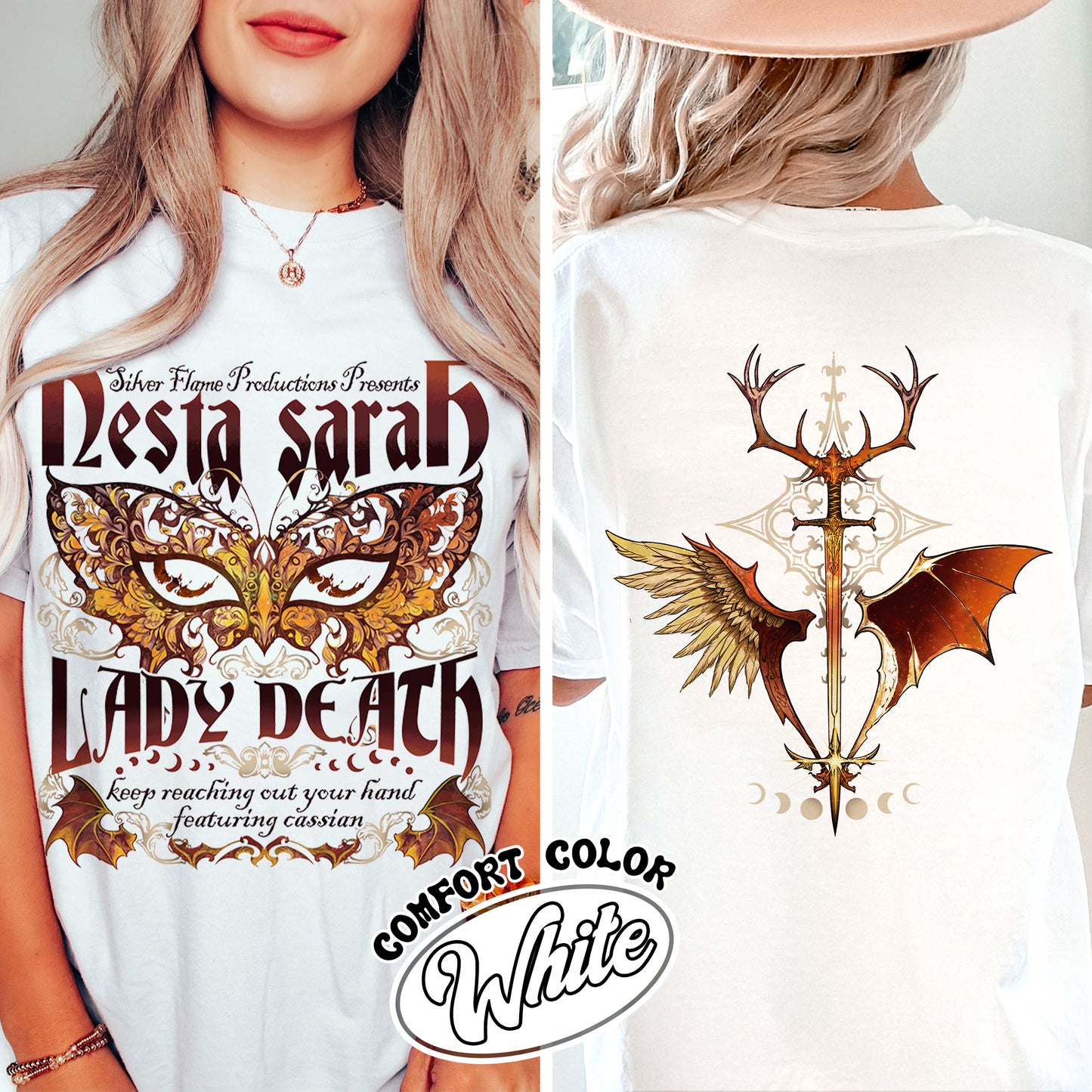 Sarah J Maas Merch Nesta Comfort Colors Shirt, Acotar Book Series, Velaris Acotar Shirt, Lady Death Shirt, Nesta Archeron Lady Death Shirt, Lady Death ACOSF