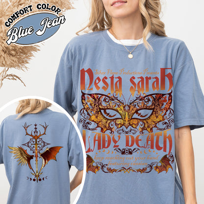 Sarah J Maas Merch Nesta Comfort Colors Shirt, Acotar Book Series, Velaris Acotar Shirt, Lady Death Shirt, Nesta Archeron Lady Death Shirt, Lady Death ACOSF