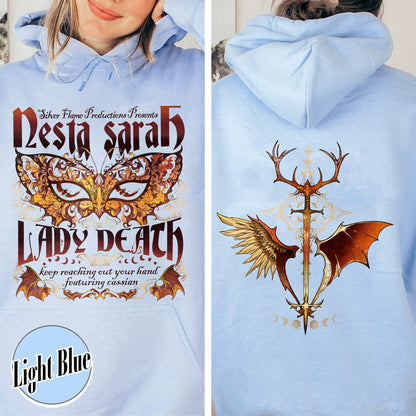 Sarah J Maas Merch Nesta Hoodie, Acotar Book Series, Velaris Acotar Hoodie, Lady Death Hoodie, Nesta Archeron Lady Death Hoodie, Lady Death ACOSF