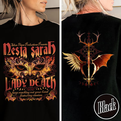 Sarah J Maas Merch Nesta Sweatshirt, Acotar Book Series, Velaris Acotar Sweatshirt, Lady Death Sweatshirt, Nesta Archeron Lady Death Sweatshirt, Lady Death ACOSF