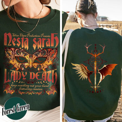 Sarah J Maas Merch Nesta Sweatshirt, Acotar Book Series, Velaris Acotar Sweatshirt, Lady Death Sweatshirt, Nesta Archeron Lady Death Sweatshirt, Lady Death ACOSF