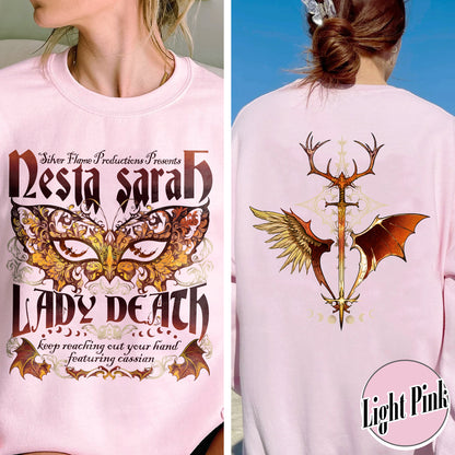 Sarah J Maas Merch Nesta Sweatshirt, Acotar Book Series, Velaris Acotar Sweatshirt, Lady Death Sweatshirt, Nesta Archeron Lady Death Sweatshirt, Lady Death ACOSF