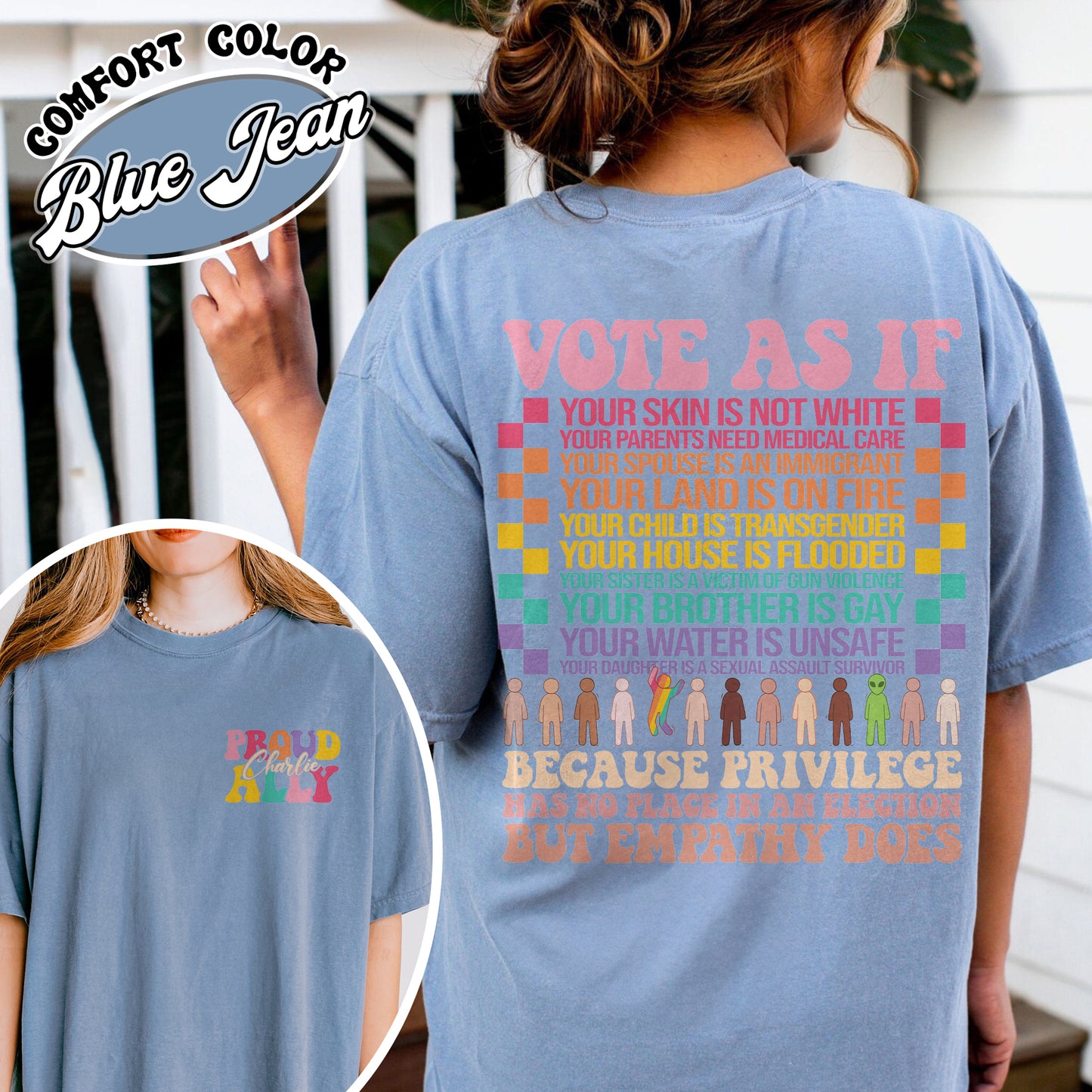 Vote As if Comfort Colors Shirt, Pride 2024 Shirt, LGBTQ Mother Shirt, Vote Shirt, LGBTQ Shirt, Pride Month, Human Rights Shirt, Custom Proud Ally Shirt