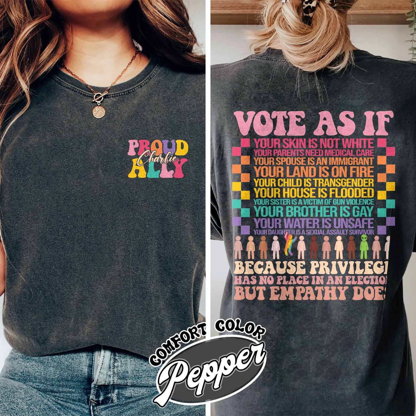 Vote As if Comfort Colors Shirt, Pride 2024 Shirt, LGBTQ Mother Shirt, Vote Shirt, LGBTQ Shirt, Pride Month, Human Rights Shirt, Custom Proud Ally Shirt