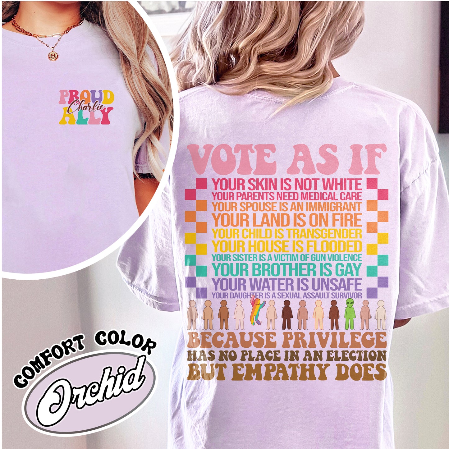 Vote As if Comfort Colors Shirt, Pride 2024 Shirt, LGBTQ Mother Shirt, Vote Shirt, LGBTQ Shirt, Pride Month, Human Rights Shirt, Custom Proud Ally Shirt