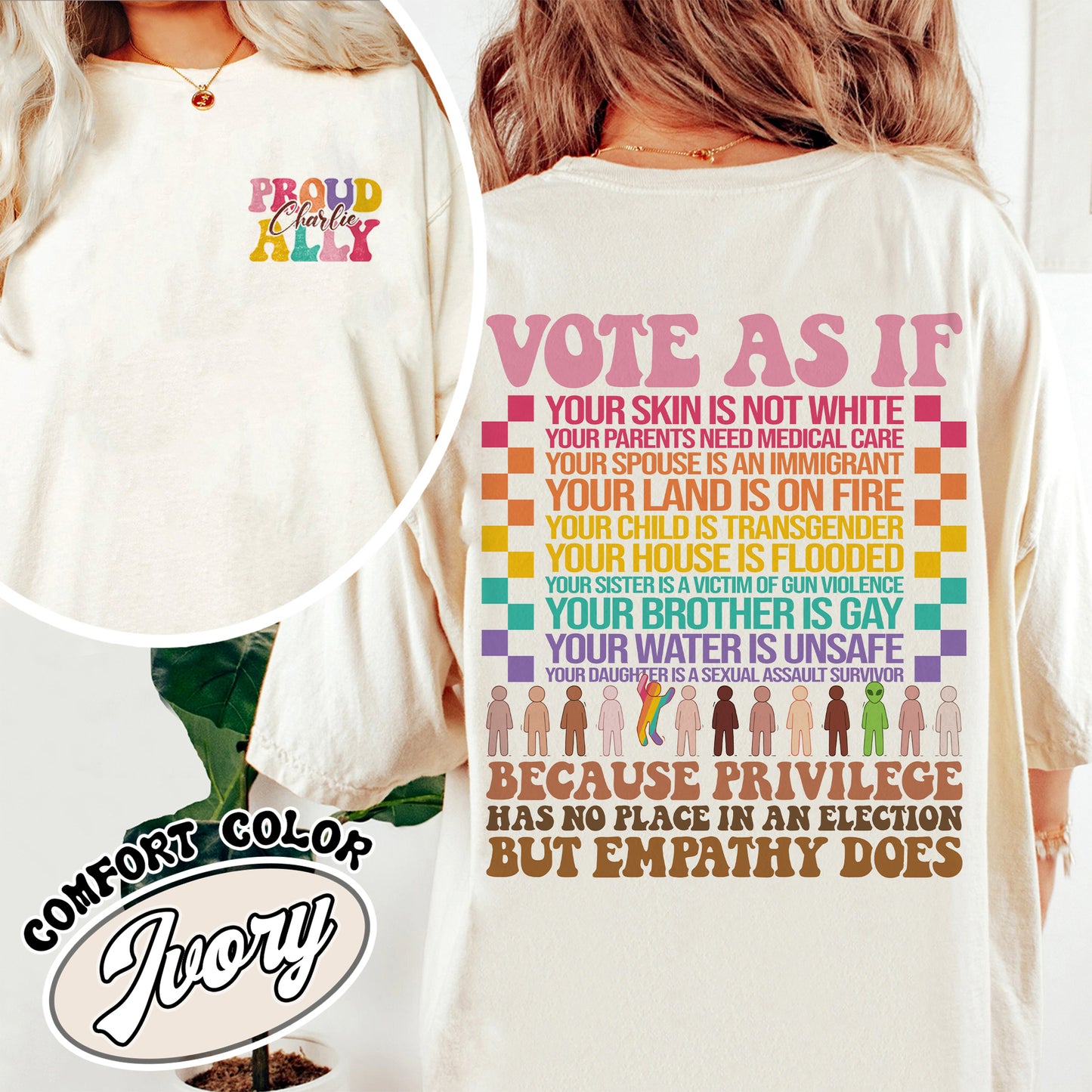 Vote As if Comfort Colors Shirt, Pride 2024 Shirt, LGBTQ Mother Shirt, Vote Shirt, LGBTQ Shirt, Pride Month, Human Rights Shirt, Custom Proud Ally Shirt