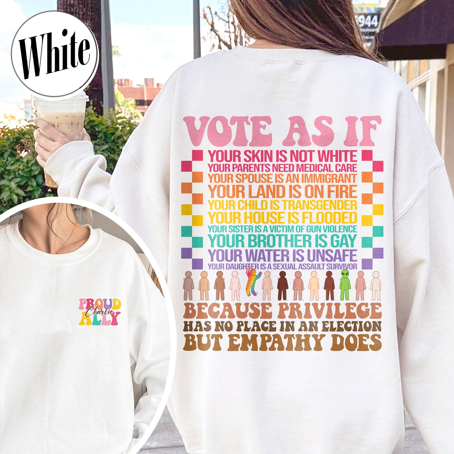 Vote As if Sweatshirt, Pride 2024 Sweatshirt, LGBTQ Mother Sweatshirt, Vote Sweatshirt, LGBTQ Sweatshirt, Pride Month, Human Rights, Custom Proud Ally