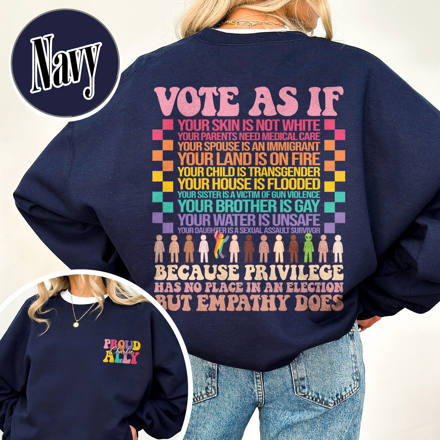 Vote As if Sweatshirt, Pride 2024 Sweatshirt, LGBTQ Mother Sweatshirt, Vote Sweatshirt, LGBTQ Sweatshirt, Pride Month, Human Rights, Custom Proud Ally
