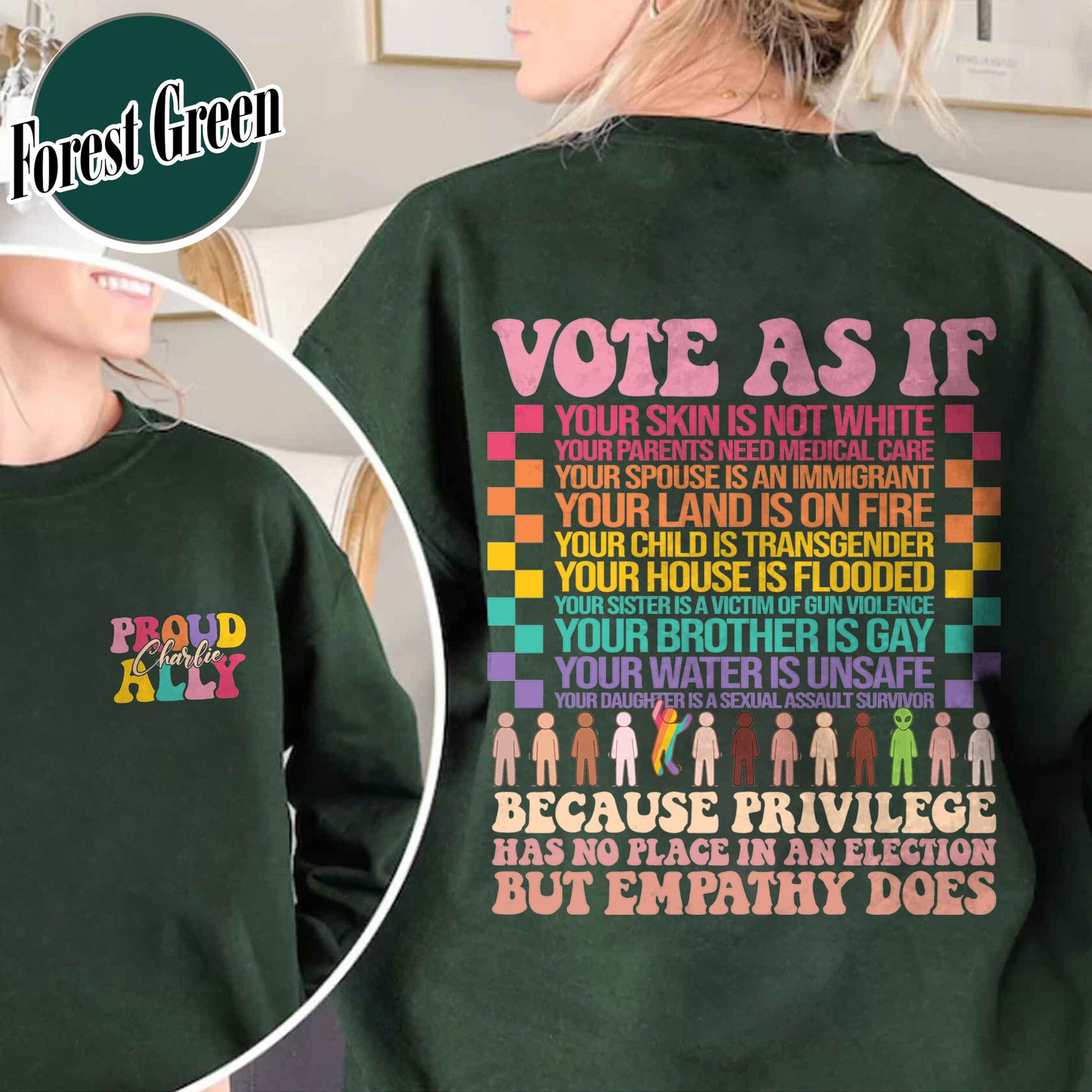 Vote As if Sweatshirt, Pride 2024 Sweatshirt, LGBTQ Mother Sweatshirt, Vote Sweatshirt, LGBTQ Sweatshirt, Pride Month, Human Rights, Custom Proud Ally