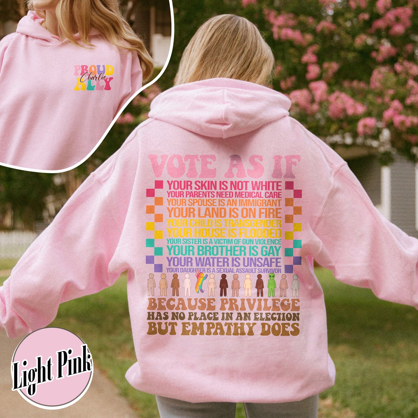 Vote As if Hoodie, Pride 2024 Hoodie, LGBTQ Mother Hoodie, Vote Hoodie, LGBTQ Hoodie, Pride Month, Human Rights, Custom Proud Ally
