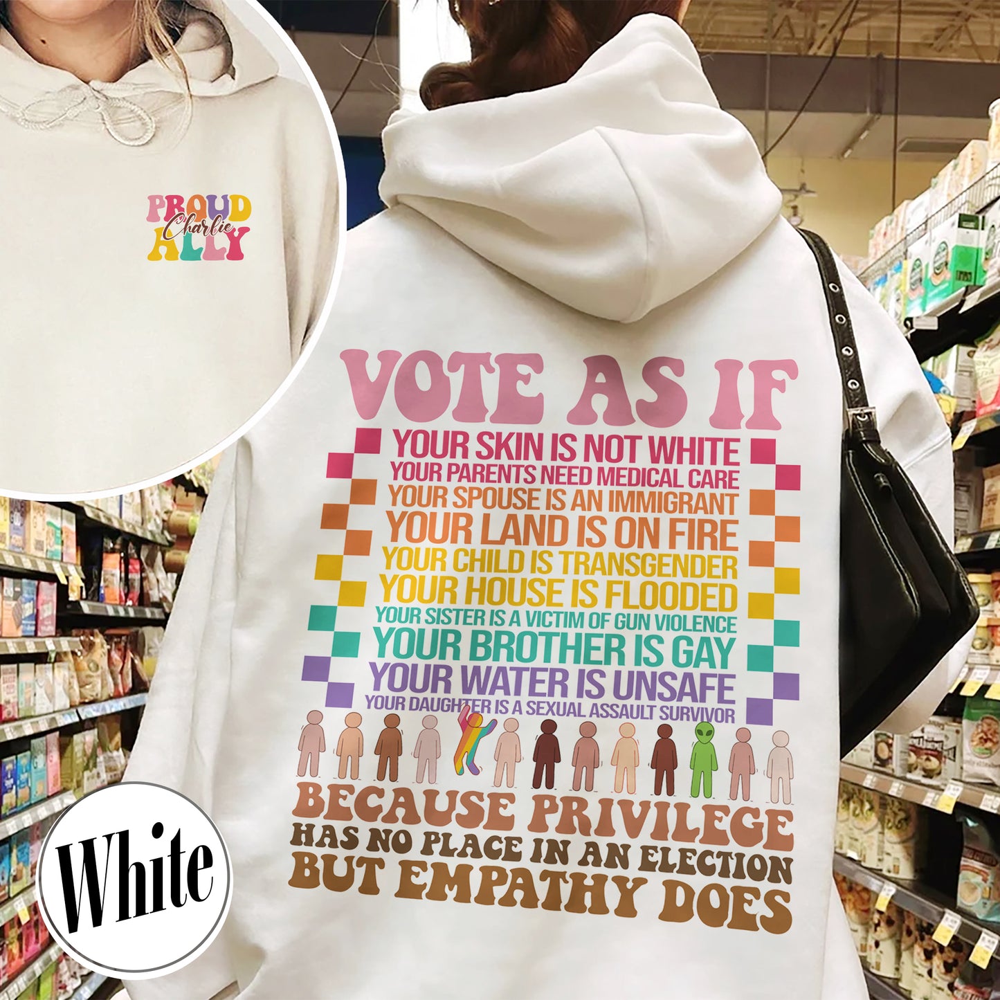 Vote As if Hoodie, Pride 2024 Hoodie, LGBTQ Mother Hoodie, Vote Hoodie, LGBTQ Hoodie, Pride Month, Human Rights, Custom Proud Ally