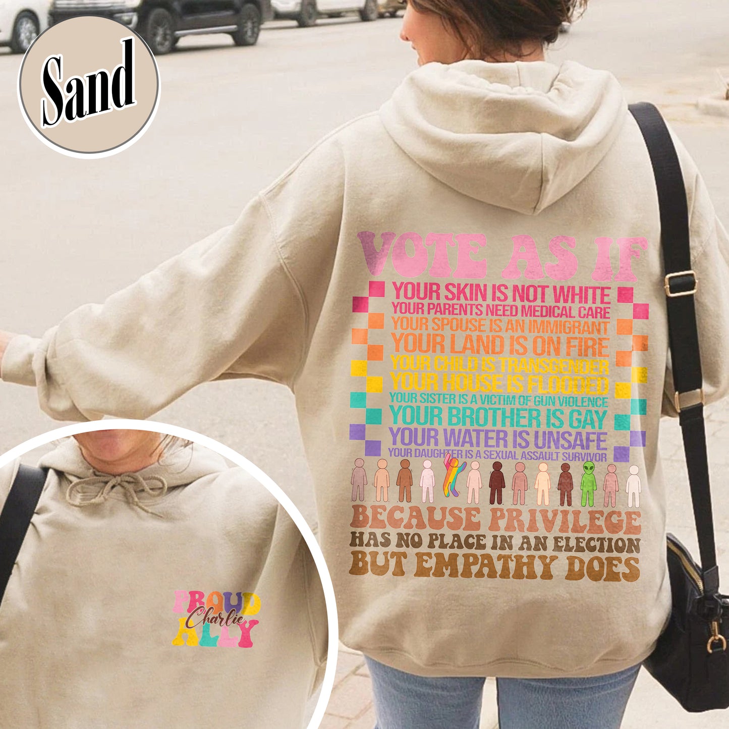 Vote As if Hoodie, Pride 2024 Hoodie, LGBTQ Mother Hoodie, Vote Hoodie, LGBTQ Hoodie, Pride Month, Human Rights, Custom Proud Ally