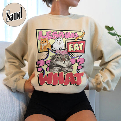 Lesbian Eat What Sweatshirt, Busy Thinking v, Lesbian Sweatshirt, Pride Month Sweatshirt, Live Laugh Lesbian, Lesbian Gifts for Sister, Lesbian Pride Sweatshirt
