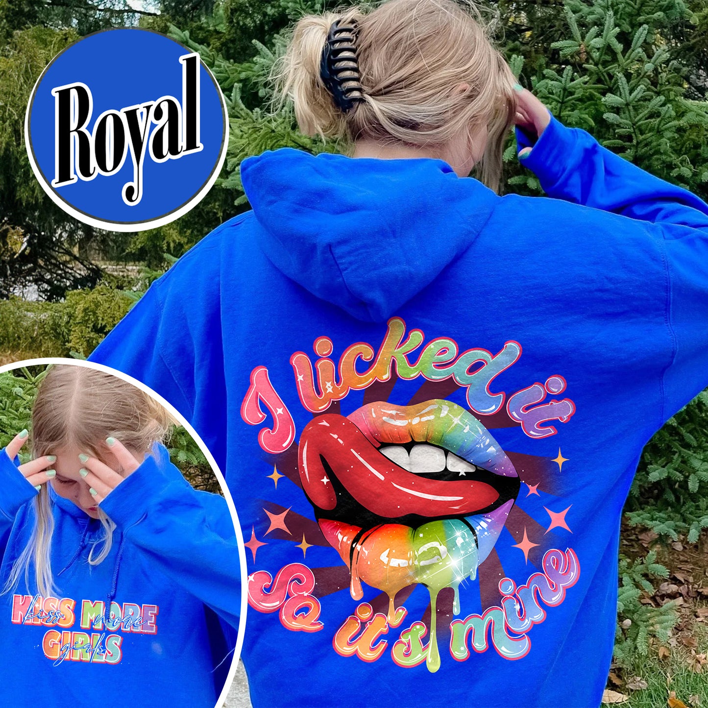 Kiss More Girls, Lesbian Hoodie, Gift for My Girl Friend Lesbian, Lesbian Gifts for Sister, I Liked It So It’s Mine, Funny Lesbian Hoodie