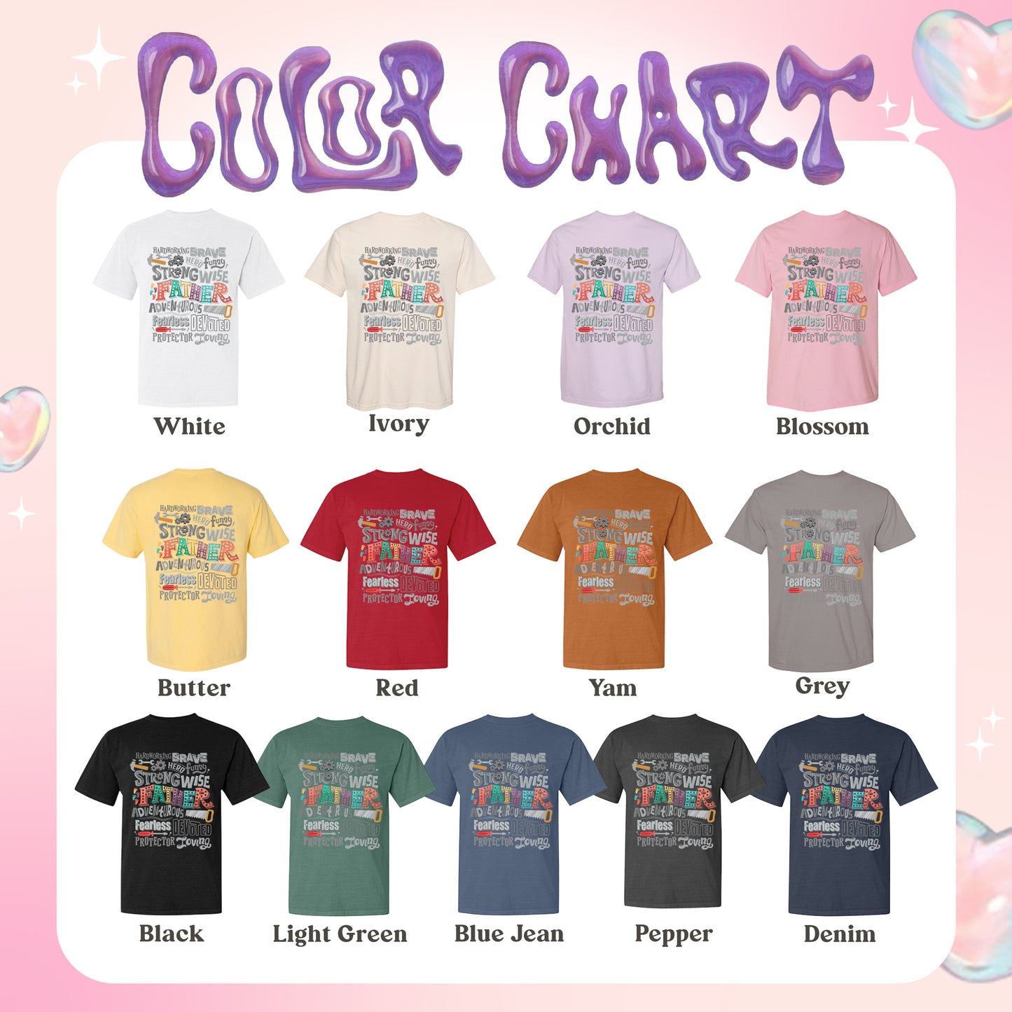 Custom Best Dad Ever Comfort Colors Tshirt, Custom Best Dad Ever, Happy Father’s Day, for Men, Papa Cross T-Shirt, Personalized With Name, Gift for DAD