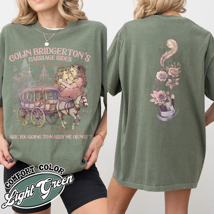 Bridgerton Shirt Colin and Penelope Comfort Color Shirt, Penelope Bridgerton Shirt, Penelope Bridgerton, Lady Whistledown, Book Shirt for Her, Book Lover Gift